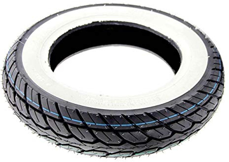 Weißwand Reifen 3.50-10 4PR 51J TL passend für Vespa Roller –K418 Straßenreifen mit sehr guter Wasserverdrängung – schlauchloser Weißwandreifen für klassische Scooter