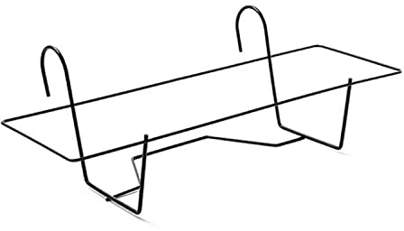 CABLEPELADO Soporte Metal para Jardinera de Balcon, Soporte de maceteros y Plantas, Jardinera para barandilla, Metálica, Color Negro, Apto para Jardineras de 40 cm de Largo
