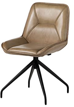 MASSIVMOEBEL24.DE Polsterstuhl beige Iron Label #608 | 1 Stück 9 kg Industrial montiert