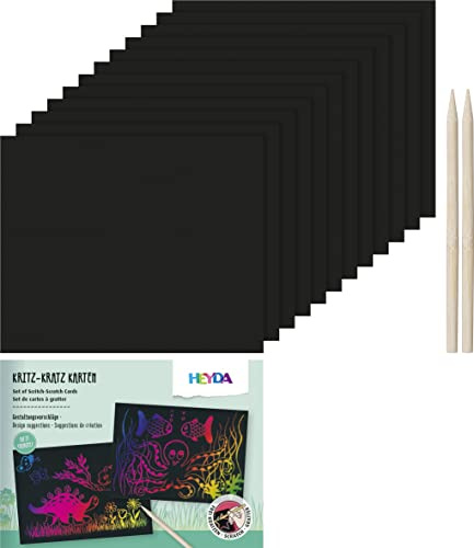 Heyda Kritz-Kratz Karten-Set Set regenbogen