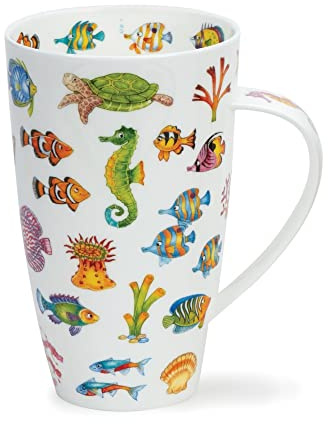 Dunoon Henley Chiana Tasse aus feinem Knochen, 0,6 l, Fischmotiv