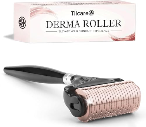 Ultra-Wide Derma Roller for Face - At-Home Microneedling Kit, 0.25 mm Microneedle Roller for Skin Care, Derma Roller for Scalp Hair and Beard, Superior to a Microneedling Pen/Derma Pen