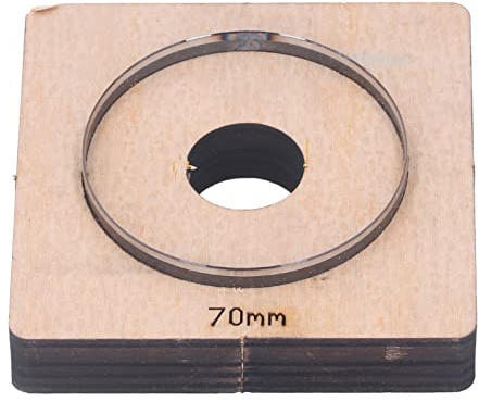 Tissting Leder Hohlstanzer mit Holz Sockel, 70mm Runde Lederhandwerk Puncher Stanzmatrize Ein Loch Leder Cutter Lochstanzer für Gummi Kunststoff Ton Holz