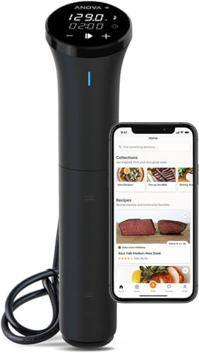 Anova Cuiseur de précision Nano 3.0 AN425-EU00, Precision Cooker, Sous Vide, WiFi, incl. prise type C pour utilisation EU, petit, noir