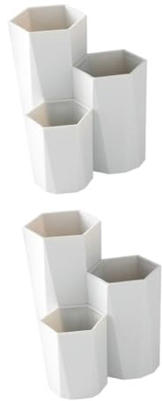 STOBOK Tischständer 2 Stk Make-up Pinsel Tasse Bleistifte Becher Kleinigkeiten-organizer Büro Zubehör Makeup Bürsten Make-up-pinselhalter Zahnbürsten-halter Kosmetik Desktop-Organizer