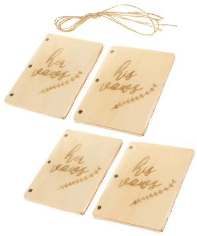 CIMAXIC 2 Sets Holz Hochzeit Gelübde Bücher Papier Gelübde Handbuch Für Engagement Gästebücher Für Hochzeiten