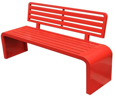 Gartenbank Wetterfest Metall Bank Garten Sitzbank Outdoor Parkbank mit Lehne Esszimmer, Terrassen-Parkbank mit Rückenlehne und Armlehnen, wetterfest, zum Sonnenbaden, Terrasse, Pool, Rasen (Color : O