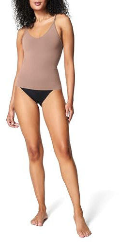 Spanx Seamless Power Cami - Camisole Shapewear für Frauen - Verstellbare Träger - V-Ausschnitt - Weiches, nahtloses Cami - Cafe Au Lait - Medium, Cafe au Lait, Medium