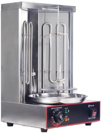 Kindevieft Vertical Rotisserie Shawarma Machine, Trompo Para Tacos Al Pastor Rotating Grill, Sharma Machine, Shawarma Grill, Rotisserie Oven, Rostizador De Pollo Giratorio, Chicken Rotisserie Machine