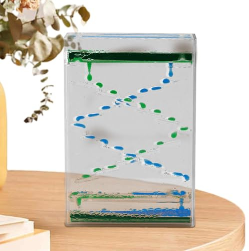 Sablier Liquide, à Mouvement Liquide | Minuterie de Mouvement Liquide Acrylique, apaisants pour et Adultes, minuteries d'eau, de Bureau Anti-Stress, décoration de Bureau