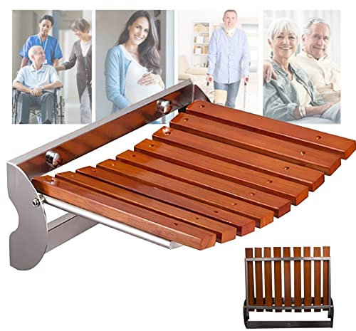 Klappbarer Duschsitz zur Wandmontage, Klappbare Duschstühle für Senioren für Duschkabinen mit Gummifüßen, Badehocker zum Baden, für ältere Menschen und Behinderte, Tragkraft 350 kg (Farbe: Gelb)