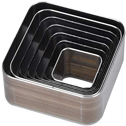 Lot de 7 emporte-pièces carrés pour cuir 20-50 mm