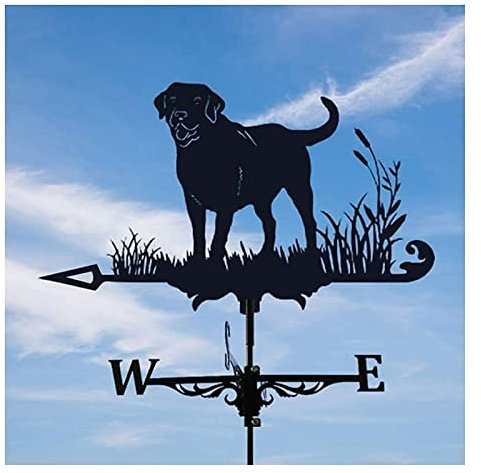 XINYUNFEI Wetterhahn Metall für Garten Dächer Wetterflügel, Outdoor-Gärten Windschöffel Stahl Eisenkunst Backyards Dekor, Weathervane Mit Beschichtungshof Ornament (32 * 35 cm)