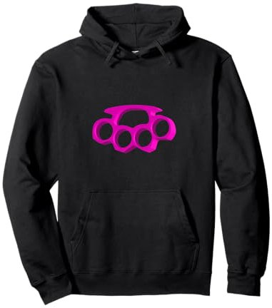 Pink Brass Knuckles Pretty And Hard Core Pullover Hoodie