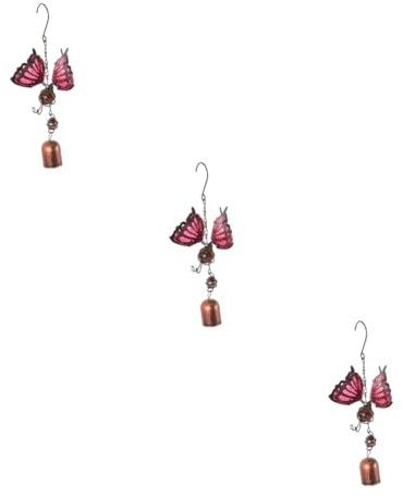 BESPORTBLE 3 Pz campana a farfalla carillon di della campana della canzone finestra scacciaspiriti da esterno wind chimes ciondolo a forma di farfalle campana del delle farfalle