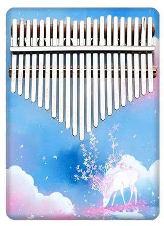 Kalimba 21 Tasten Kalimba Chromatisch Kleine Holz Kalimbas Professionelle Musiktastatur Anfänger Daumen Klavierinstrumente(Style 3)