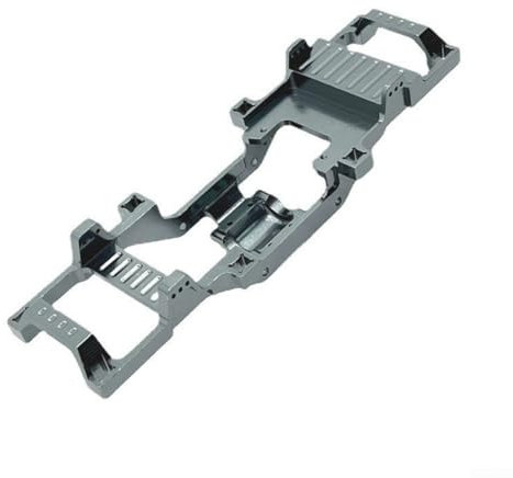 Cadre de châssis pour télécommande, cadre vide, pièces de modification améliorées de voiture, construction en aluminium (gris)