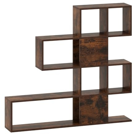 CASART 4-Tier Display Bookshelf, Wooden Freestanding Bookcase Storage Stand Rack, Open Ladder Shelving Unit for Living Room Bedroom Study & Office (Rustic Brown) | Storage Stand Rack, Open Ladder Shelving Unit for Living Room Bedroom Study & Office (Rustic Brown)