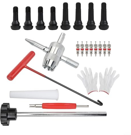 Kit di strumenti per valvole pneumatici compatto e leggero, ideale per esigenze di assistenza stradale e manutenzione