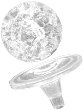 HOMOCONO Crystal Ball Decorative Sphere with Stand for Tabletop Water Fountain Fengshui Wheel Bubble Ball Ornament Home and Office Decor