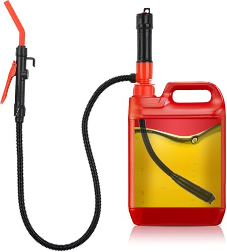 GEARLEADER Portable Battery Powered Pump, Fuel Transfer Pump Battery Powered with 3 Adapters, Electric Siphon for for Gasoline Diesel Oil Gas Water Fish Tank Lawn Mowers