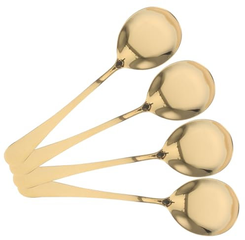 Didiseaon 4 Piezas Cucharas de Servir Inoxidable para Buffet y Catering Utensilios de Cocina para Restaurantes