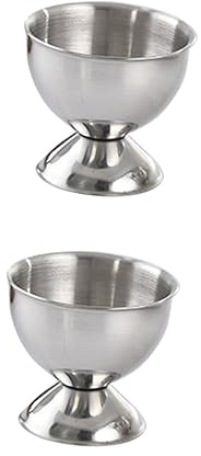 ULTECHNOVO Support à Œufs Durs en Acier Inoxydable, Porte-œuf Petit Coquetier Résistant, Lot De 2 Pièces, Métal Inoxydable, Usage Petit-déjeuner Et Brunch, Accessoire La Cuisine Et Restauration
