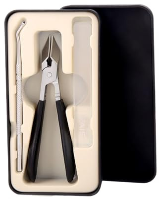 Tijeras de uñas, tijeras de uñas curvas, mango antideslizante antisalpicaduras oblicuo para cutículas, de manicura casera, para hombres, mujeres, guitarrista