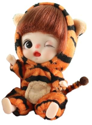 Zestivra Realistische Babypuppe, bewegliche Puppenspielzeuge mit Gelenken,Bewegliche Actionfiguren-Anziehpuppen Lustige bewegliche Gelenkpuppen-Babys, Spielzeugpuppen für Tochter, Familienfreunde