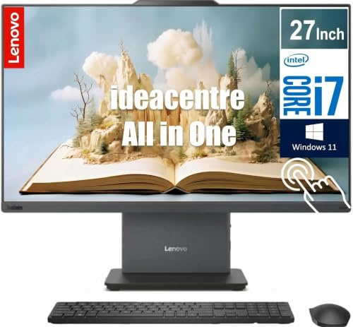 Lenovo ThinkCentre Ordinateur de bureau à écran tactile tout-en-un de 27 po | Intel Core i7 de 13e génération (10 cœurs, jusqu'à 4,90 GHz) | RAM 64 Go, SSD de 1 To | HDMI et RJ-45 | Wi-Fi 6 | Win 11