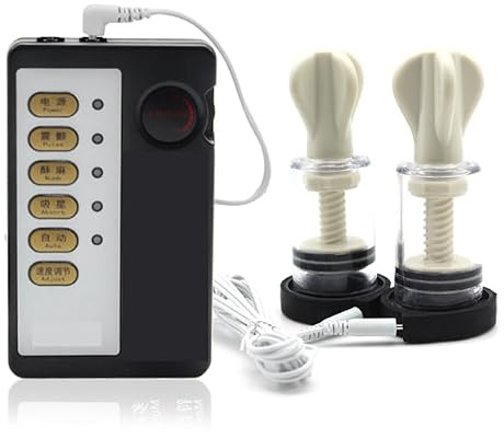 Electric Stimulation, Double-Cup Negative Pressure Suction, Manual Pressing Type, Silicone Suction Cup