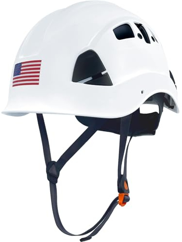 Construction Safety Helmet ABS Hard Hat Adjustable Ventilation System Hardhats Industrial Work Head Protection for Men Certified ANSI/ISEA Z89.1 (NTA2-White Hard Hats)