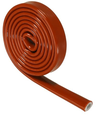 QUARKZMAN Fascia Termica In fibre Di Vetro Rivestita In Silicone, 4mm x 1m Guaina Antincendio Protezione Termica Per Linee Tubi Automotive Cablaggi Elettrici