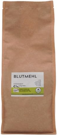 ALMICANNA: Farina di sangue 1,5 kg – Fertilizzante organico a lungo termine ad alto contenuto di azoto – Amendment im Living Soil
