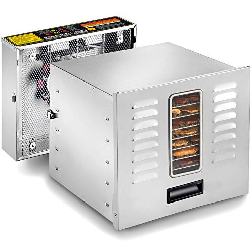 STX INTERNATIONAL Dehydra STX-DEH-1200W-XLS Déshydrateur alimentaire numérique en acier inoxydable et 10 plateaux, 1200 W