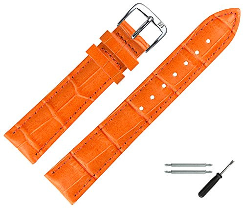 MARBURGER Uhrenarmband 20mm Leder Alligator Prägung - Werkzeug Montage Set 14320