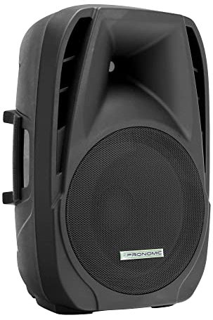 Pronomic PH15 Altoparlante da Palco e Concerto PA, 190W RMS/350W Peak, Woofer 15, Tweeter 34mm, Input & Thru SPK, Cassa Passiva Mobile Nera per Uso in Movimento.
