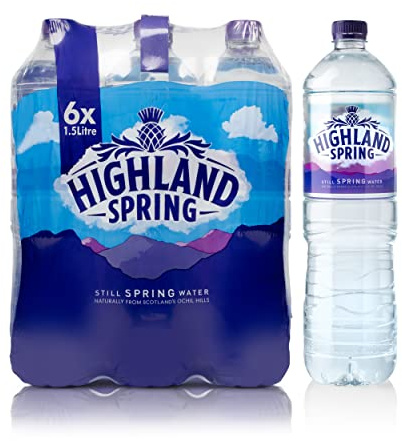 Highland Spring Still Spring Water, 6 x 1.5L