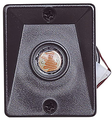 Replacement Dusk to Dawn Sensor for Outdoor Pole Lights - Automatic On/Off Light Sensor for Outdoor Lighting – Steel Light Sensor, Black, Design House 502146