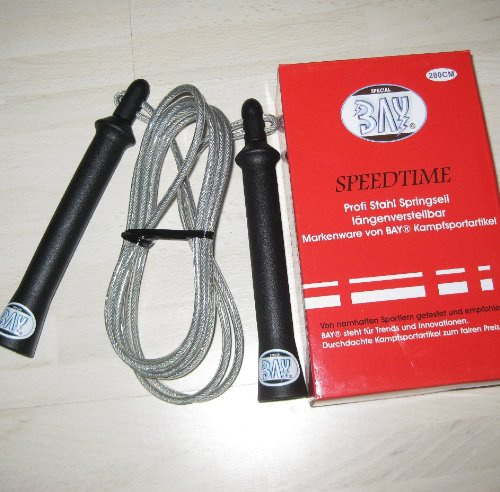 BAY Stahl-Springseil SPEEDTIME 3500 mit Drehwirbel und Stahlseele, längenverstellbar, 340 cm Gesamtlänge