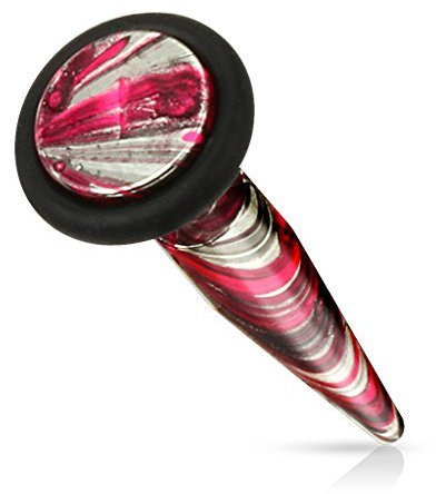 Tapsi´s Coolbodyart® Fake Expander Dehnstab Edelstahl Chirurgenstahl 316L Camouflage Schwarz PInk