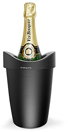 Vin Bouquet Secchiello refrigeratore, Pp e Nylon, Nero, 15 x 22 x 15 cm