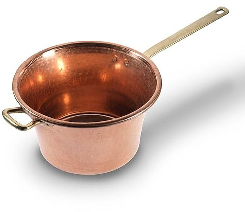 PAIOLO IN RAME 34 CM MANICO IN OTTONE | CREARTISTIC