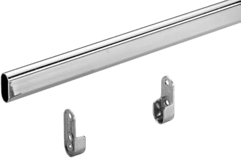 Hettich 9219989 skåprörsset 15/30 x 1 200 mm (klädstång) förkromad