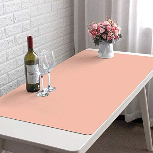 Wasserdichte Schreibtischunterlage aus Leder, rutschfest, großes Mauspad für Computer, Büro, Schreibtischunterlage für Laptop, 140 x 70 cm, Rosa