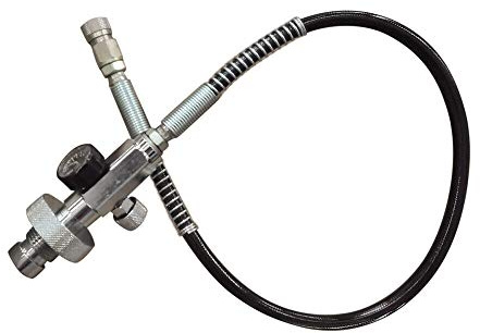 Paintball Fill Station, 4500psi Paintball PCP Füllstation Ladekit Luft Fill Adapter Schlauchlehre Hochdruck Tauchrohr Tauchen Scuba Connector mit 60cm Schlauch