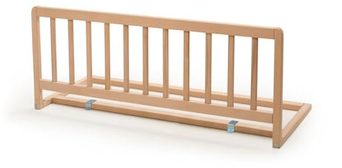 Geuther 2111 Bettschutzgitter in 110 cm Höhe: 38 cm Absturzsicherung Mit stabilen Stäben Schützt vor Herausfallen aus dem Bett Zusammenklappbar Aus massivem Buchenholz Natur
