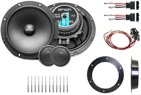 Option Lautsprecher Set 16cm kompatibel mit VW T5 - Plug & Play 2-Wege Frontsystem