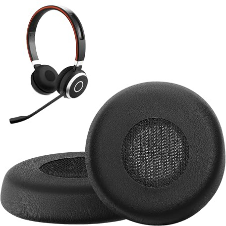 kwmobile 2X Ohr Polster für Jabra Evolve 65 SE Ohrpolster - Ersatz Ohrpolster - Kopfhörer Ersatzteile - Kopfhörer Ersatzpolster für Over Ear Headphones