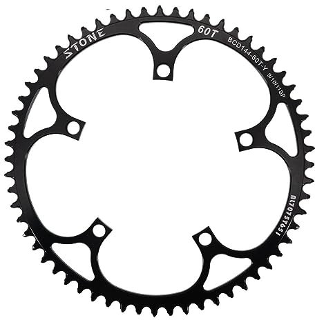 WANGZEYU Kettenblatt 144 BCD Kettenblatt Bahnrad Fixie Fixed Gear Narrow N Wide 44 46 48 50 52 54 55 56 58T 60T Kettenblatt rund 144bcd FahrradkettenbläTter (Größe : 44T, Color : J)